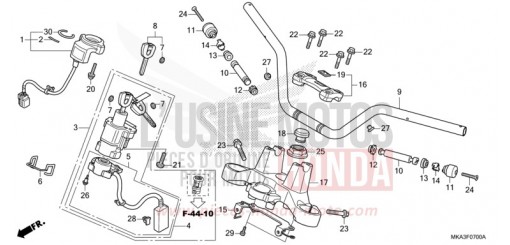 ROHRGRIFF/OBERE BRUECKE NC750XDJ de 2018